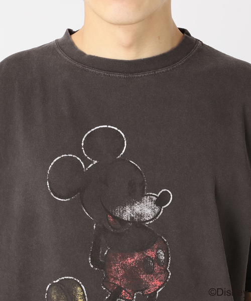 REMI RELIEF(レミレリーフ)の「REMI RELIEF 別注 HARD SP加工 Tシャツ(MICKEY MOUSE)(Tシャツ/カットソー・メンズ・グリーン/ネイビー/ブラック/ライトグレー/ホワイト・LARGE/MEDIUM/X-LARGE)」の17枚目の写真