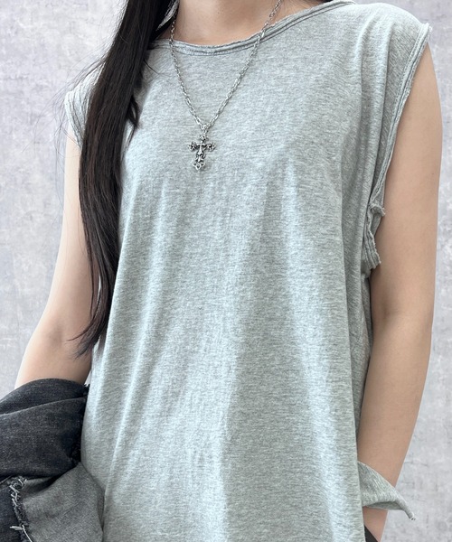 Figments（フィグメンツ）の「クロスチェーンネックレス（ネックレス・レディース・シルバー・FREE）」の4枚目の写真