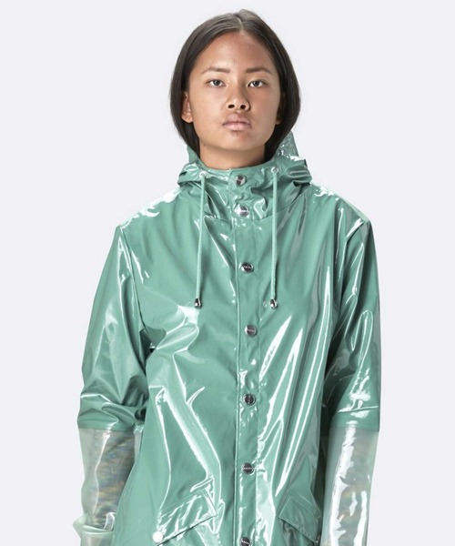 RAINS(レインズ)の「LTD LONG JACKET(レインコート/ポンチョ・レディース・グリーン/ブルー・X-SMALL/XX-SMALL)」の11枚目の写真