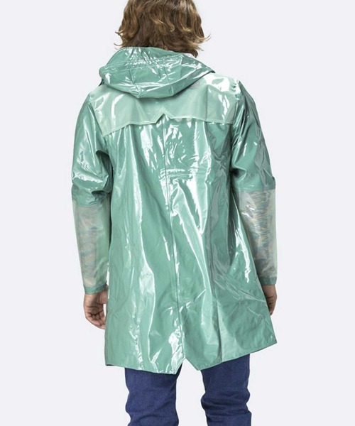 RAINS(レインズ)の「LTD LONG JACKET(レインコート/ポンチョ・レディース・グリーン/ブルー・X-SMALL/XX-SMALL)」の4枚目の写真