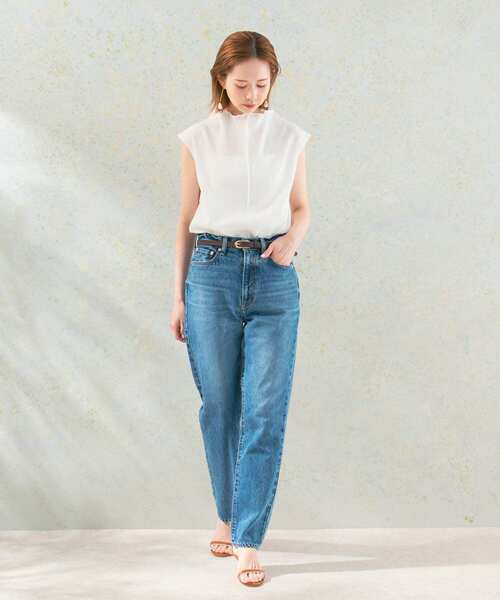 URBAN RESEARCH ROSSO WOMEN（アーバンリサーチ　ロッソ）の「ハイネック楊柳プルオーバー（Tシャツ/カットソー・レディース・グレー系その他/オフホワイト/ブラック・FREE）」の7枚目の写真