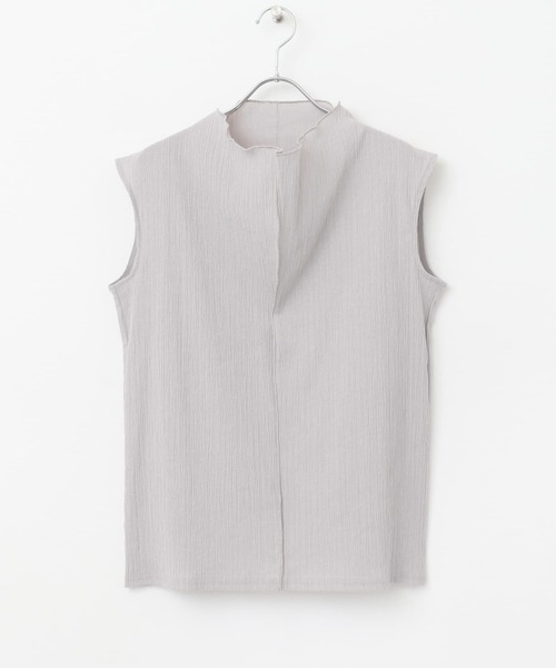 URBAN RESEARCH ROSSO WOMEN（アーバンリサーチ　ロッソ）の「ハイネック楊柳プルオーバー（Tシャツ/カットソー・レディース・グレー系その他/オフホワイト/ブラック・FREE）」の19枚目の写真