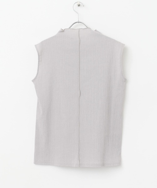 URBAN RESEARCH ROSSO WOMEN（アーバンリサーチ　ロッソ）の「ハイネック楊柳プルオーバー（Tシャツ/カットソー・レディース・グレー系その他/オフホワイト/ブラック・FREE）」の9枚目の写真