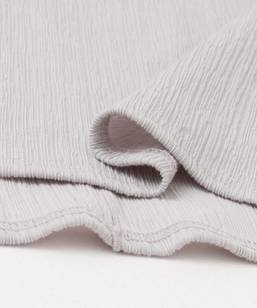 URBAN RESEARCH ROSSO WOMEN（アーバンリサーチ　ロッソ）の「ハイネック楊柳プルオーバー（Tシャツ/カットソー・レディース・グレー系その他/オフホワイト/ブラック・FREE）」の10枚目の写真