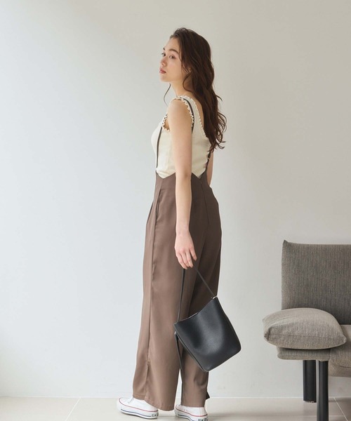 キャミソールデザインオールインワンパンツ（つなぎ/オールインワン