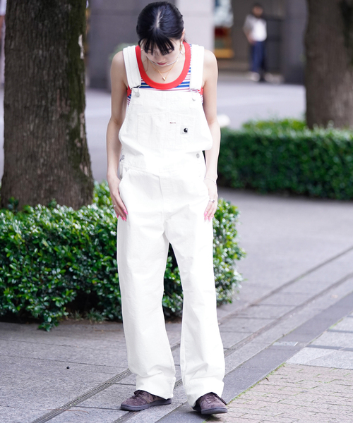 Carhartt WIP（カーハートダブリューアイピー）の「CARHARTT W BIB OVERALL STRAIGHT I026561（サロペット/オーバーオール・レディース・ホワイト/ブラック・SMALL）」の13枚目の写真