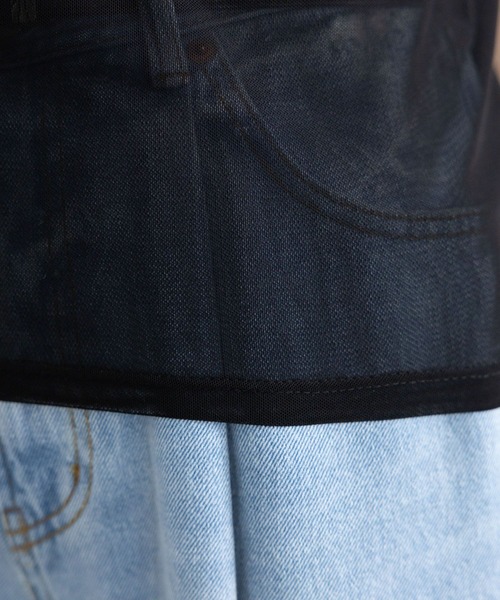 RAGEBLUE（レイジブルー）の「ユニフォームデザインシアーハーフジップ（Tシャツ/カットソー・レディース・ホワイト/ブラック・FREE）」の18枚目の写真