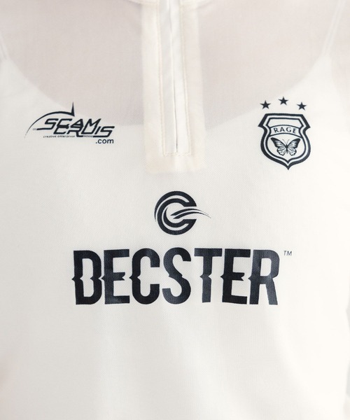 RAGEBLUE（レイジブルー）の「ユニフォームデザインシアーハーフジップ（Tシャツ/カットソー・レディース・ホワイト/ブラック・FREE）」の19枚目の写真