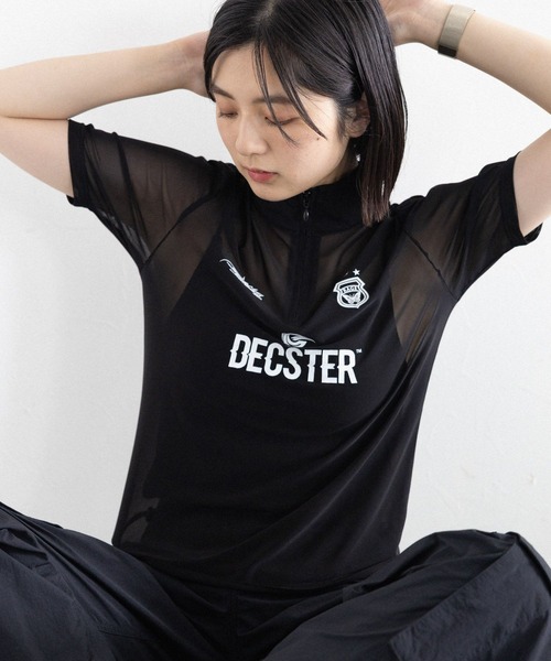 RAGEBLUE（レイジブルー）の「ユニフォームデザインシアーハーフジップ（Tシャツ/カットソー・レディース・ホワイト/ブラック・FREE）」の11枚目の写真