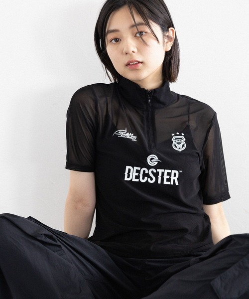 RAGEBLUE（レイジブルー）の「ユニフォームデザインシアーハーフジップ（Tシャツ/カットソー・レディース・ホワイト/ブラック・FREE）」の12枚目の写真