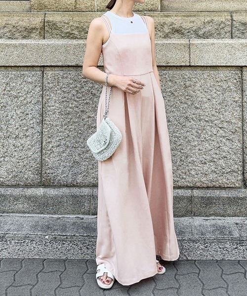 セール】【インフルエンサーコラボ】Wストラップサロペット