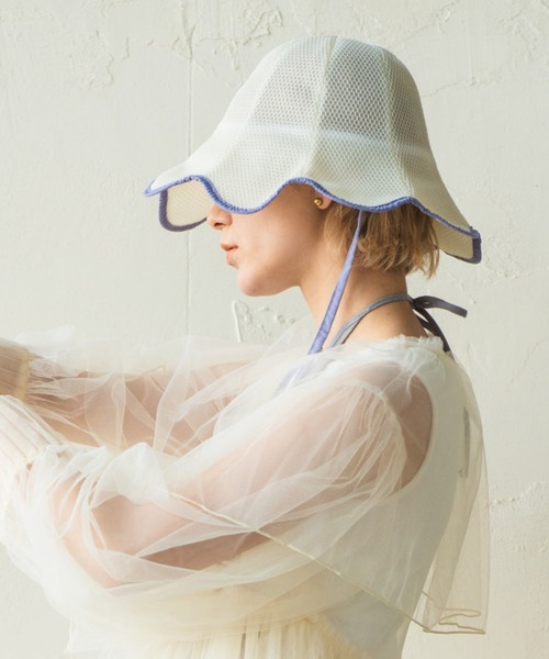 ORIENT MILLINERY(オリエント ミリナリー)の「majalis【マジェリス】ハニカムメッシュハット(ハット・レディース・ブラック/ホワイト/ミント・FREE)」の2枚目の写真