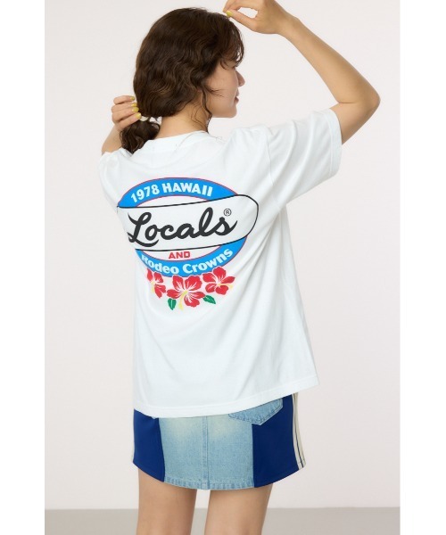 RODEO CROWNS WIDE BOWL(ロデオクラウンズワイドボウル)の「LOCALS x RCS Tシャツ(Tシャツ/カットソー・レディース・ブラウン/ブラック/オフホワイト・MEDIUM/LARGE)」の2枚目の写真