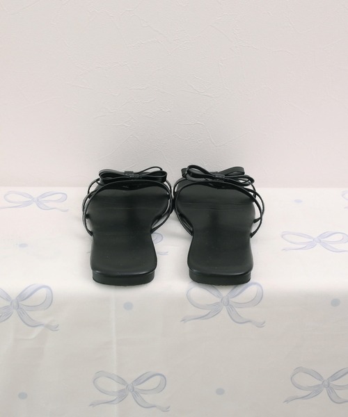 RiLi(リリ)の「フラットリボンサンダル【RL】(サンダル・レディース・ブラック/シルバー・23.5/24.5)」の9枚目の写真