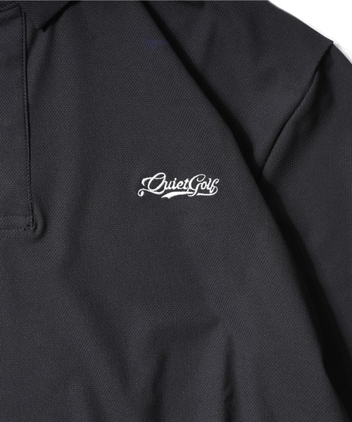 BENCH AT THE GREENE GOLF(ベンチアットザグリーンゴルフ)の「《QUIET GOLF》QG Tech Golf Shirts/ゴルフウェア カノコ効生地 消臭・速乾・接触冷感(ポロシャツ・メンズ・ブラック/ネイビー/ホワイト・LARGE/X-LARGE/MEDIUM)」の14枚目の写真