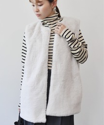 StyleSea（スタイルシー）の「フェイクエコファーベスト（ベスト）」