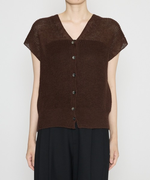 BARNYARDSTORM（バンヤードストーム）の「BARNYARDSTORM / リネンニットベスト / ハンドウォッシャブル（ニット/セーター・レディース・ブラウン/グリーン/ブラック・FREE）」の16枚目の写真