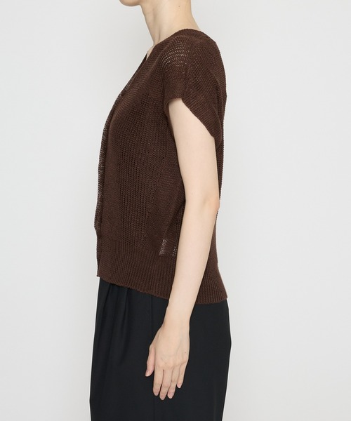 BARNYARDSTORM（バンヤードストーム）の「BARNYARDSTORM / リネンニットベスト / ハンドウォッシャブル（ニット/セーター・レディース・ブラウン/グリーン/ブラック・FREE）」の17枚目の写真