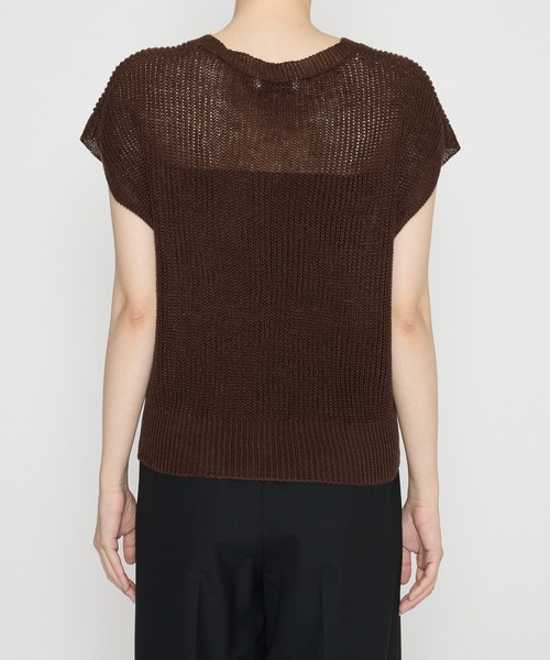 BARNYARDSTORM（バンヤードストーム）の「BARNYARDSTORM / リネンニットベスト / ハンドウォッシャブル（ニット/セーター・レディース・ブラウン/グリーン/ブラック・FREE）」の18枚目の写真