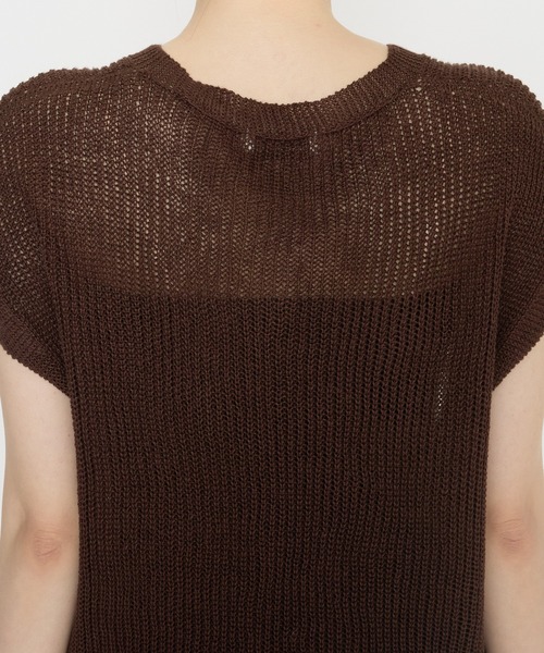 BARNYARDSTORM（バンヤードストーム）の「BARNYARDSTORM / リネンニットベスト / ハンドウォッシャブル（ニット/セーター・レディース・ブラウン/グリーン/ブラック・FREE）」の19枚目の写真