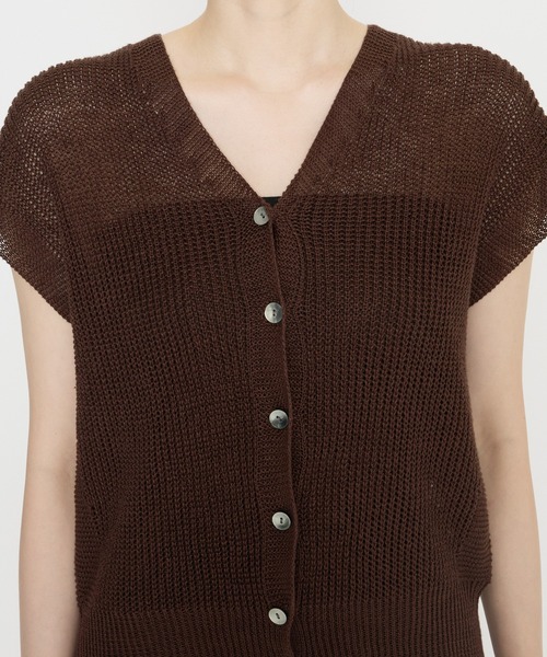 BARNYARDSTORM（バンヤードストーム）の「BARNYARDSTORM / リネンニットベスト / ハンドウォッシャブル（ニット/セーター・レディース・ブラウン/グリーン/ブラック・FREE）」の20枚目の写真