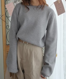 パフスリーブニット