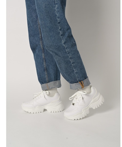 algy(アルジー)の「ALGY / ナチュラル ボリュームスニーカー(スニーカー・キッズ・ブラック/ホワイト・20.0cm/21.0cm/22.0cm/23.0cm/24.0cm)」の1枚目の写真