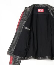 DIESEL（ディーゼル）の「メンズ ジップアップ シングルバイカーレザー