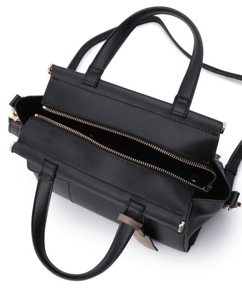 ESPERANZA（エスペランサ）の「★＼ガバッと開く／ダブルフラップ2WAYハンドバッグ（ハンドバッグ・レディース・アイボリー/ブラック/ダークブラウン・FREE）」の11枚目の写真