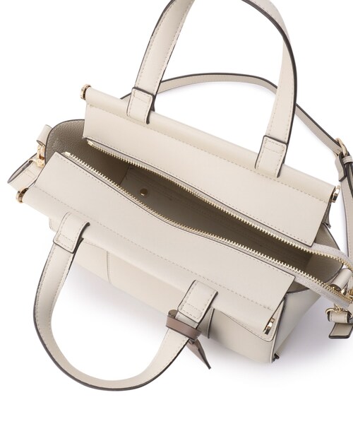 ESPERANZA（エスペランサ）の「★＼ガバッと開く／ダブルフラップ2WAYハンドバッグ（ハンドバッグ・レディース・アイボリー/ブラック/ダークブラウン・FREE）」の13枚目の写真