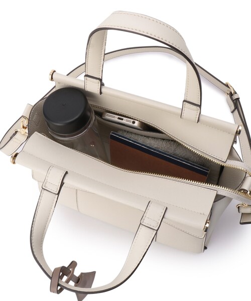 ESPERANZA（エスペランサ）の「★＼ガバッと開く／ダブルフラップ2WAYハンドバッグ（ハンドバッグ・レディース・アイボリー/ブラック/ダークブラウン・FREE）」の14枚目の写真