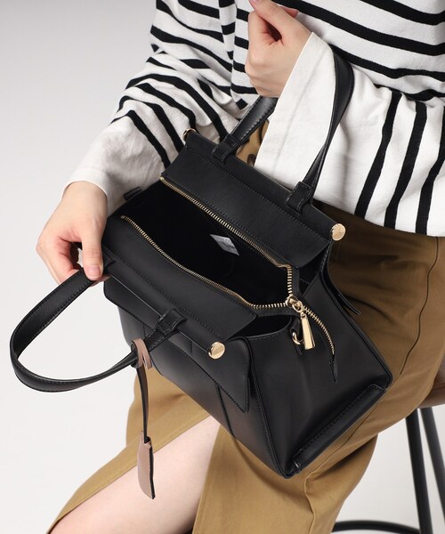 ESPERANZA（エスペランサ）の「★＼ガバッと開く／ダブルフラップ2WAYハンドバッグ（ハンドバッグ・レディース・アイボリー/ブラック/ダークブラウン・FREE）」の20枚目の写真