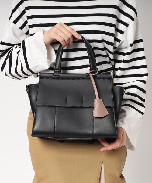 ESPERANZA（エスペランサ）の「★＼ガバッと開く／ダブルフラップ2WAYハンドバッグ（ハンドバッグ・レディース・アイボリー/ブラック/ダークブラウン・FREE）」の22枚目の写真