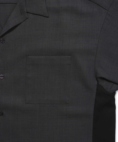  j.n.r.d（ジェー・エヌ・アール・ディー）の「【セットアップ対応】j.n.r.d/ミックスカラートロラインハーフスリーブシャツ（シャツ/ブラウス・メンズ・グレー/オリーブ/ブラック・L/LL/M）」の6枚目の写真