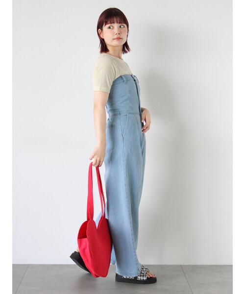 ehka sopo（エヘカソポ）の「キャンバスハート型バッグ（ハンドバッグ・レディース・ブラック/レッド/キナリ・F）」の6枚目の写真