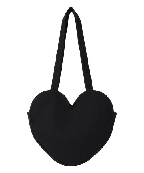 ehka sopo（エヘカソポ）の「キャンバスハート型バッグ（ハンドバッグ・レディース・ブラック/レッド/キナリ・F）」の4枚目の写真