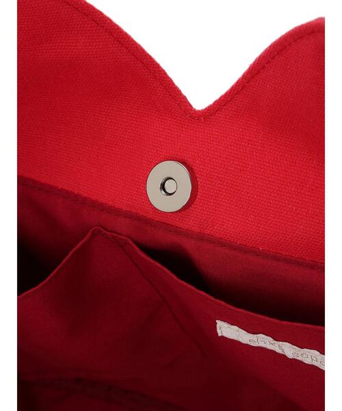 ehka sopo（エヘカソポ）の「キャンバスハート型バッグ（ハンドバッグ・レディース・ブラック/レッド/キナリ・F）」の17枚目の写真