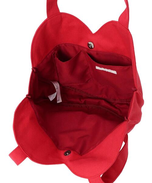 ehka sopo（エヘカソポ）の「キャンバスハート型バッグ（ハンドバッグ・レディース・ブラック/レッド/キナリ・F）」の16枚目の写真