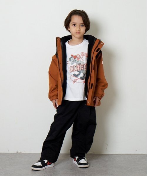 XLARGE KIDS（エクストララージキッズ）の「スケボー恐竜長袖Tシャツ（Tシャツ/カットソー・キッズ・ホワイト/ブラック/エンジ・120cm/130cm/140cm/80ｃｍ/90cm/110cm/100cm）」の11枚目の写真