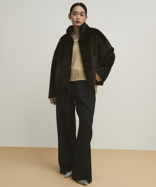 MERLOT（メルロー）の「ファーショートブルゾン（ブルゾン・レディース・ブラウン/ピンク・FREE）」の15枚目の写真