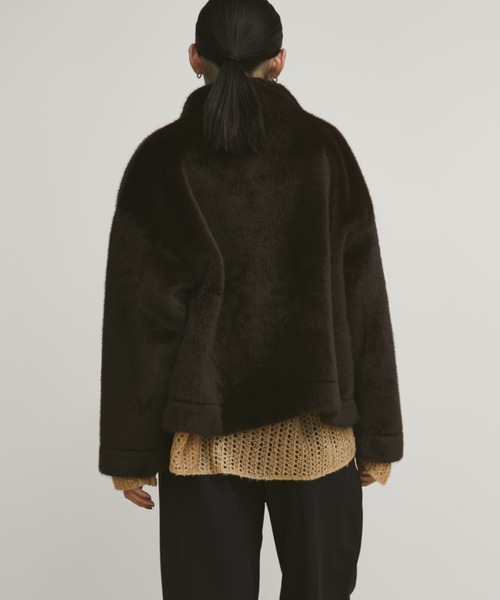 MERLOT（メルロー）の「ファーショートブルゾン（ブルゾン・レディース・ブラウン/ピンク・FREE）」の13枚目の写真