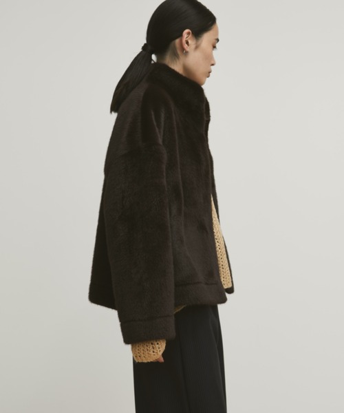 MERLOT（メルロー）の「ファーショートブルゾン（ブルゾン・レディース・ブラウン/ピンク・FREE）」の11枚目の写真