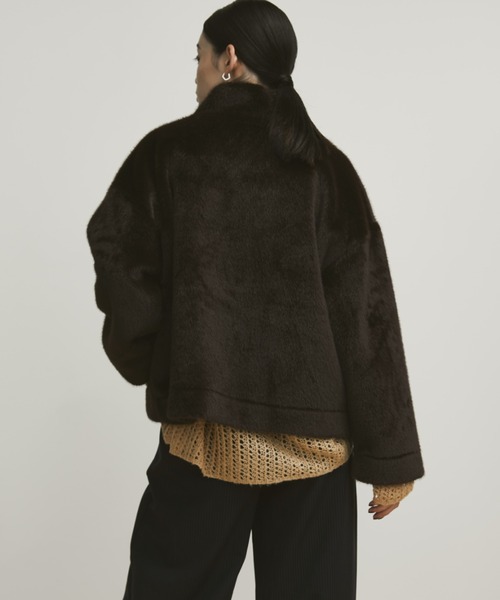 MERLOT（メルロー）の「ファーショートブルゾン（ブルゾン・レディース・ブラウン/ピンク・FREE）」の14枚目の写真