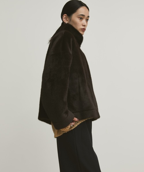 MERLOT（メルロー）の「ファーショートブルゾン（ブルゾン・レディース・ブラウン/ピンク・FREE）」の9枚目の写真