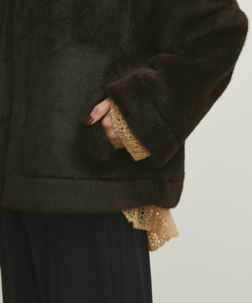 MERLOT（メルロー）の「ファーショートブルゾン（ブルゾン・レディース・ブラウン/ピンク・FREE）」の22枚目の写真