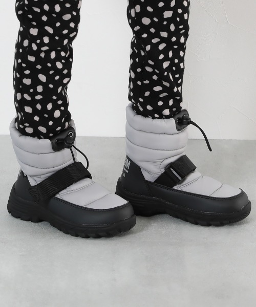 devirock（デビロック）の「防滑 撥水 中綿スノーブーツ(ボアインソール付き)（ブーツ・キッズ・ライトグレー/ピンク系3/ブラック・17.0cm/18.0cm/19.0cm/20.0cm/21.0cm/22.0cm/23.0cm）」の2枚目の写真