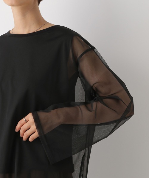 セール】チュール長袖レイヤード 145709（Tシャツ/カットソー