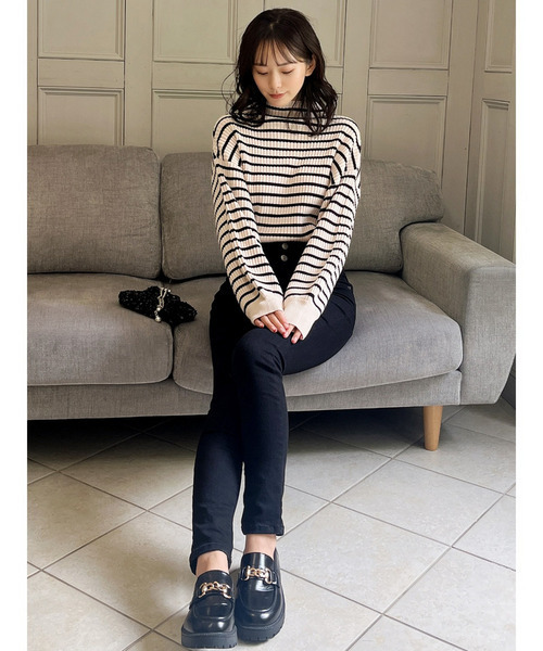 MIIA（ミーア）の「ボリュームスリーブニット（ニット/セーター・レディース・グレー/モカ/マルチ/オフホワイト/ブラック・FREE）」の11枚目の写真