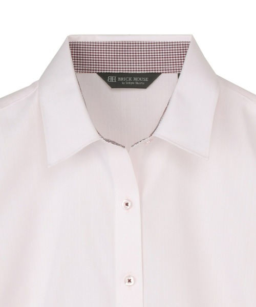 TOKYO SHIRTS（トウキョウシャツ）の「形態安定ノーアイロン レギュラー 7分袖ビジネスワイシャツ（ビジネスシャツ・レディース・ピンク・L/M/LL）」の2枚目の写真