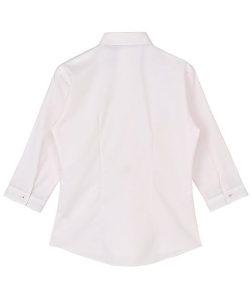 TOKYO SHIRTS（トウキョウシャツ）の「形態安定ノーアイロン レギュラー 7分袖ビジネスワイシャツ（ビジネスシャツ・レディース・ピンク・L/M/LL）」の3枚目の写真